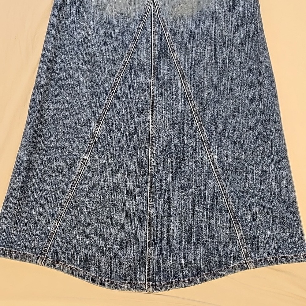 LEVI STRAUSS Signature Size 8 Women's Denim Maxi Skirt Comfort Stretch - Picture 8 of 8
